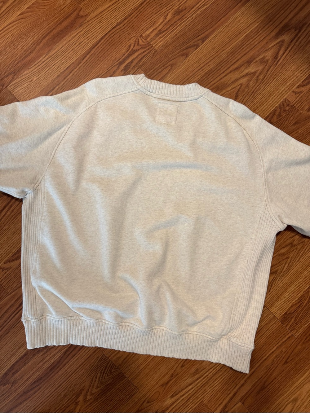 Aerie Oversized Crewneck Sweatshirt Oatmeal Heather XL - Picture 4 of 4